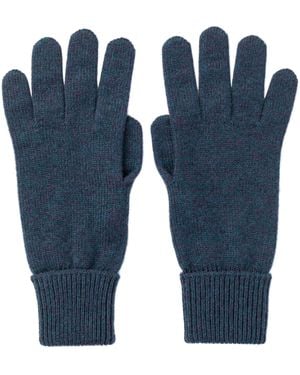 Johnstons of Elgin Cashmere Gloves With Turnback Cuffs - Blue
