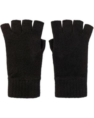 Johnstons of Elgin Fingerless Cashmere Gloves - Black