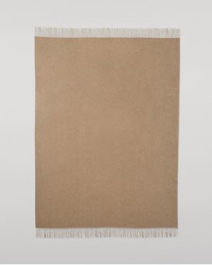 Johnstons of Elgin Reversible & Cashmere Throw - Natural