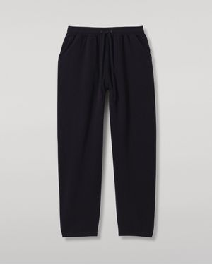 Johnstons of Elgin Lewis Dark Tapered Cashmere Joggers - Blue