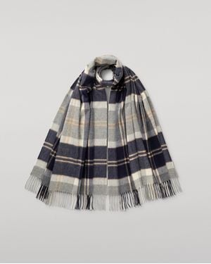Johnstons of Elgin Bannockbane Tartan Cashmere Stole - Grey
