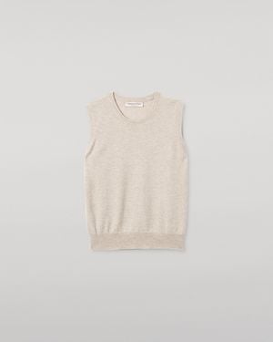Johnstons of Elgin Iris Classic Cashmere Tank - Natural