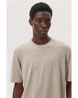 Johnstons of Elgin Superfine Merino T-Shirt - Natural