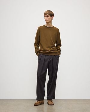 Johnstons of Elgin Reuben Cashmere Crew Jumper - Natural