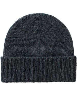 Johnstons of Elgin Donegal Cashmere Beanie - Blue