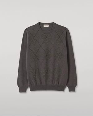 Johnstons of Elgin Argyll Cashmere Jumper - Grey