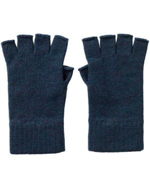 Johnstons of Elgin Fingerless Cashmere Gloves - Blue