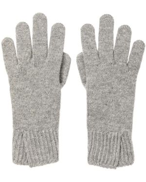 Johnstons of Elgin Split Cuff Cashmere Gloves - Gray