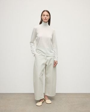 Johnstons of Elgin Superfine Cashmere Roll Neck Jumper - White