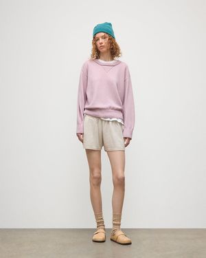 Johnstons of Elgin Cove Natural Cashmere Shorts - Pink