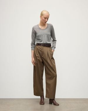 Johnstons of Elgin Ella Scoop Neck Superfine Cashmere Jumper - Natural