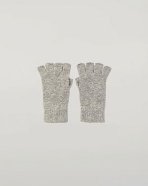 Johnstons of Elgin Fingerless Light Cashmere Gloves - Gray