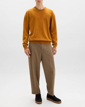 Johnstons of Elgin Cashmere Crew Neck Dark Sweater - Yellow