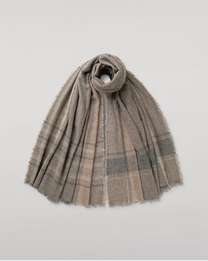 Johnstons of Elgin Gullane Cashmere Stole - Brown
