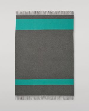 Johnstons of Elgin Stripe Throw - Green