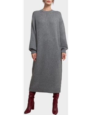 Johnstons of Elgin Cashmere Jumper Dress - Grey