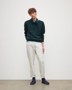 Johnstons of Elgin Tiree Donegal Cashmere Jumper - White