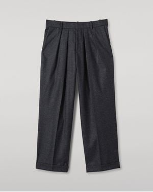Johnstons of Elgin Traquair Dark Urquhart Check Trousers - Grey
