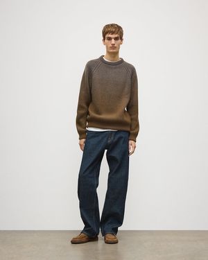 Johnstons of Elgin Pioneer Ombre Cashmere Jumper - Natural
