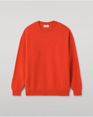 Johnstons of Elgin Craigie Lambswool Sweater - Red