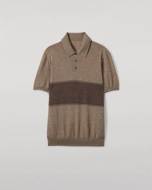 Johnstons of Elgin Mack Superfine Cashmere Polo Shirt - Natural