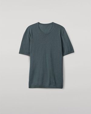 Johnstons of Elgin Boyd Superfine Cashmere T-Shirt - Blue