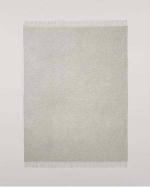 Johnstons of Elgin Plain Light Cashmere Throw - Grey