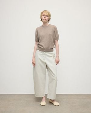Johnstons of Elgin Classic Cashmere T-Shirt - White