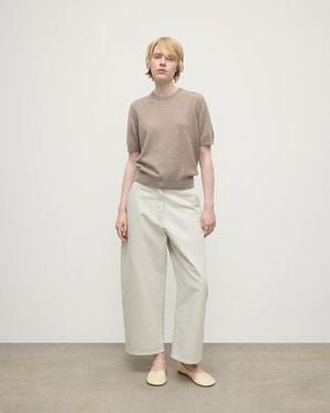 Johnstons of Elgin Classic Cashmere Light T-Shirt - White