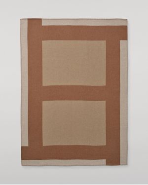 Johnstons of Elgin Geometric Throw - Brown