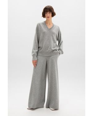 Johnstons of Elgin Cashmere Light Slouch Trousers - Grey