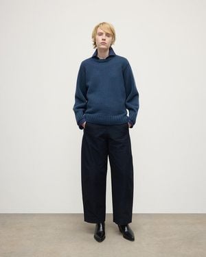 Johnstons of Elgin Relaxed Cashmere Jumper - Blue