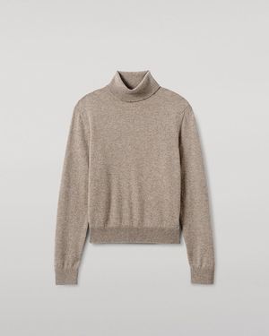 Johnstons of Elgin Cashmere Roll Neck Jumper - White