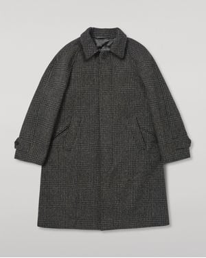 Johnstons of Elgin Balmacaan & Lichen Glen Urquhart Check Coat - Grey