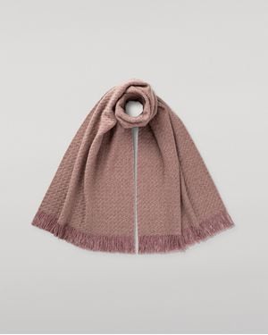 Johnstons of Elgin Yarrow Light Cashmere Scarf - Brown