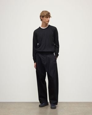 Johnstons of Elgin Fin Superfine Cashmere Jumper - Blue