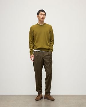 Johnstons of Elgin Rory Classic Cashmere Crew Jumper - Green