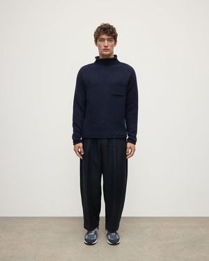Johnstons of Elgin Dark Cashmere Turtleneck Jumper - Blue