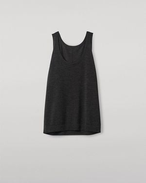 Johnstons of Elgin Greer Dark Merino Vest - White