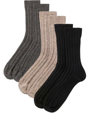 Johnstons of Elgin Cashmere Socks Gift Set M - Black