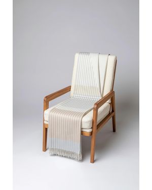 Johnstons of Elgin Check Reversible Cashmere Throw - White