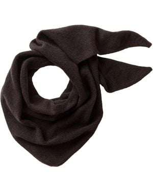 Johnstons of Elgin Gauzy Cashmere Triangle Neck Tie - Black