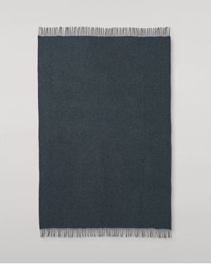 Johnstons of Elgin Lofty Twill Cashmere Throw - Blue