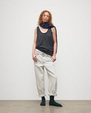 Johnstons of Elgin Greer Dark Merino Vest - White