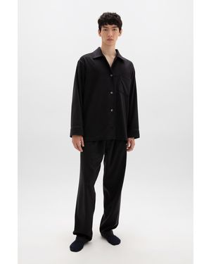 Johnstons of Elgin Cashmere Pyjama Lounge Set - Black