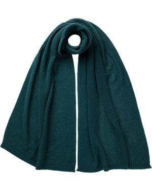 Johnstons of Elgin Crochet Cashmere Stole - Green