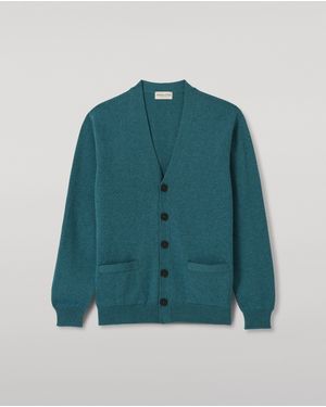 Johnstons of Elgin Redpath Cashmere Cardigan - Blue