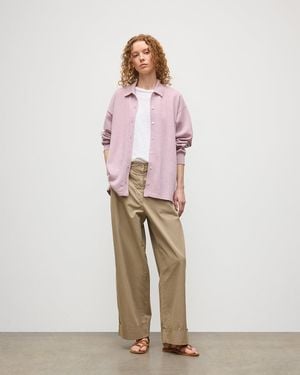Johnstons of Elgin Munro Light Cashmere Shirt - Pink