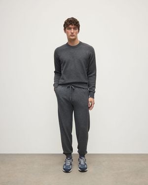 Johnstons of Elgin Kirk Mid Cashmere Joggers - Blue