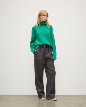 Johnstons of Elgin Maggie Reverse Stitch Roll Neck Cashmere Sweater - Green